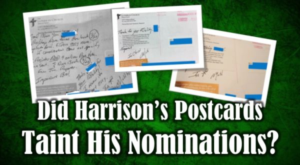 Harrison Sent Postcards to Hundreds of Pastors to Nominate Him for Synod President