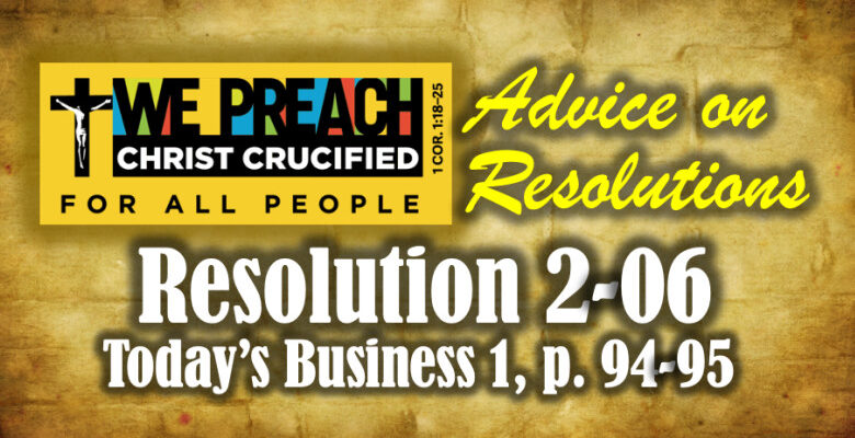 Resolution 2-06
